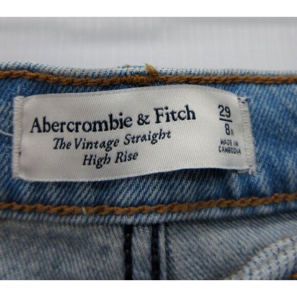 Abercrombie & Fitch Jeans 8 The Vintage Straight High Rise 29 NEW - Picture 10 of 13